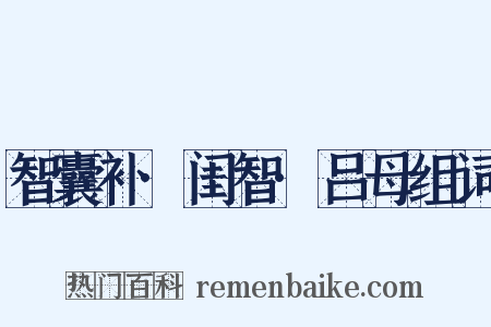 智囊补·闺智·吕母组词是什么意思的图片